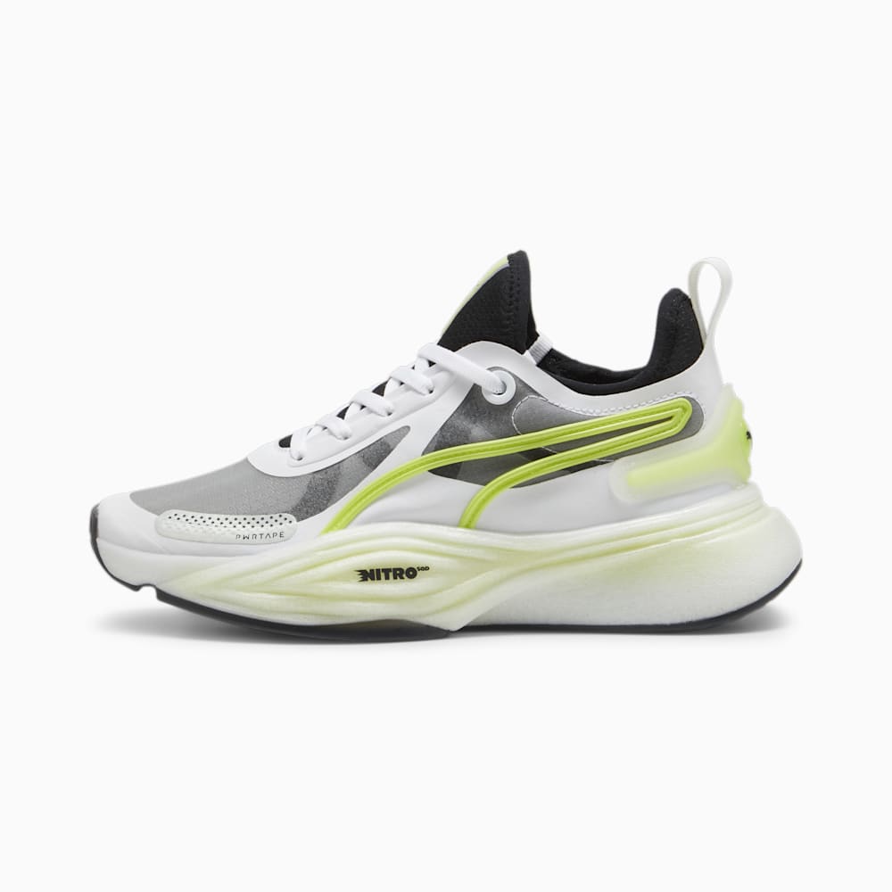 Puma PWR NITRO? Squared Training Shoes - White-Black-Lime Pow